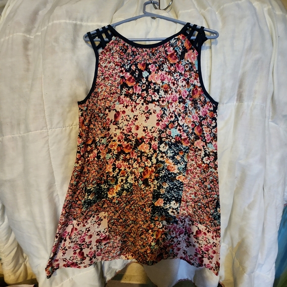 Y2K Vtg L Patchwork Unique Shoulder Sex In The City Cottagecore Boho Midi Dress - Picture 2 of 3